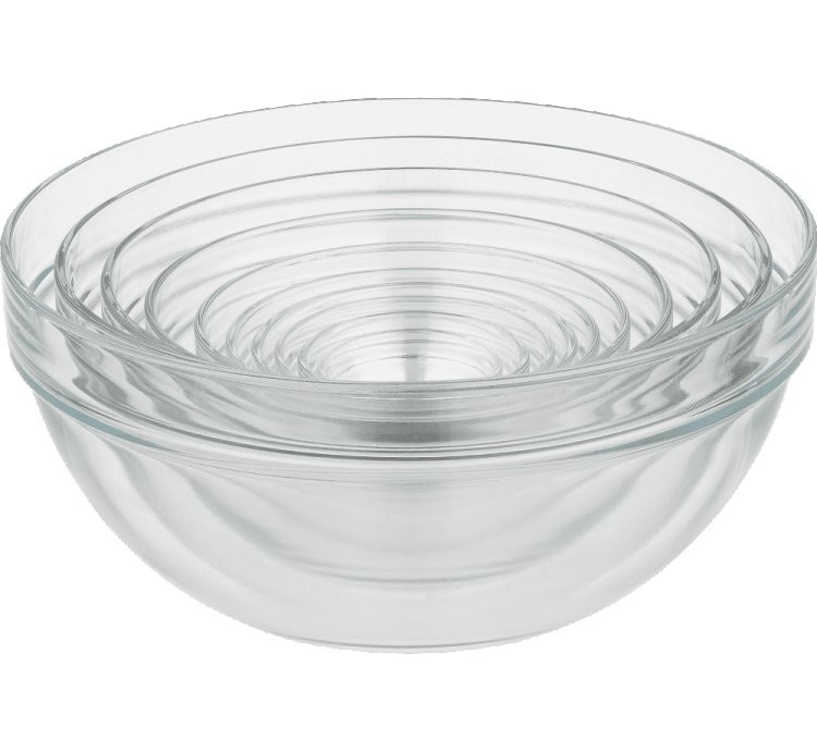 10 Piece 2.25 10.25 Inches Glass Nesting Bowl Set
