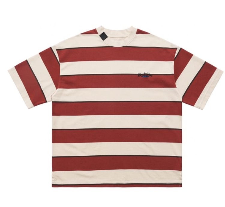 Strip Tee In Red